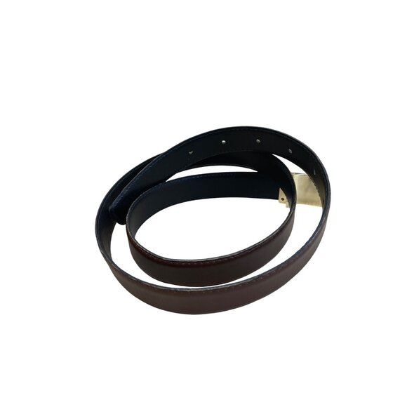 Pierre Cardin Mens Brown Leather Dress Belt 115 Gold buckle Italy SKU 8364 - Picture 5 of 12